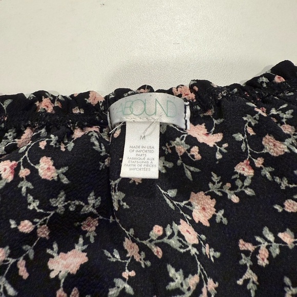 Abound Black and Silver Ruffled Smocked Blouse - Picture 2 of 3